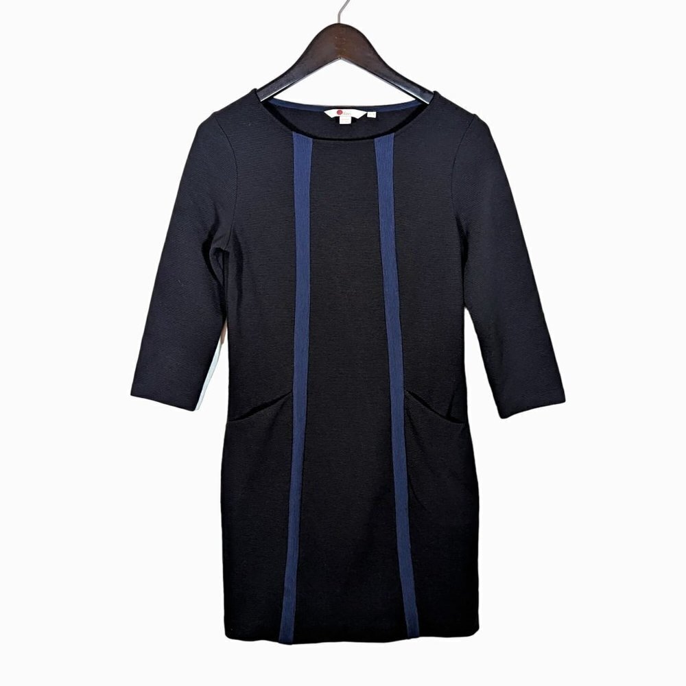 Boden Anita Ottoman Tunic Dress Womens 6 Long Colorblock Stripe Sheath Modern